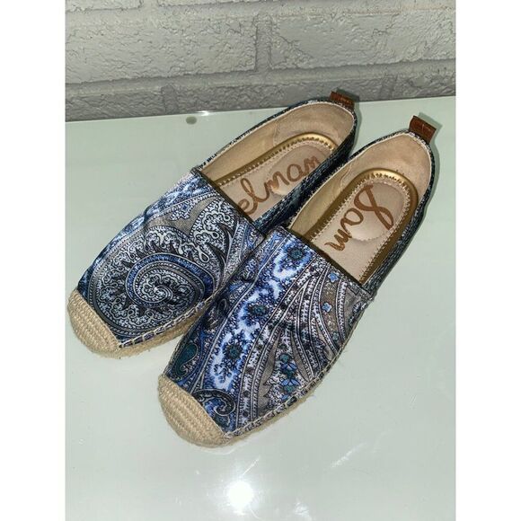 Sam Edelman Paisley Print Fabric Espadrille Shoes Size 5.5M - Picture 2 of 8